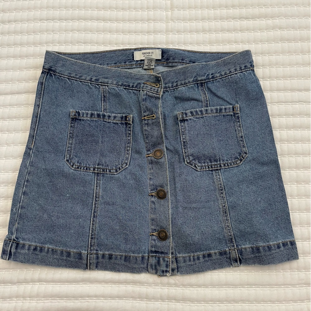 Forever 21 mini denim skirt